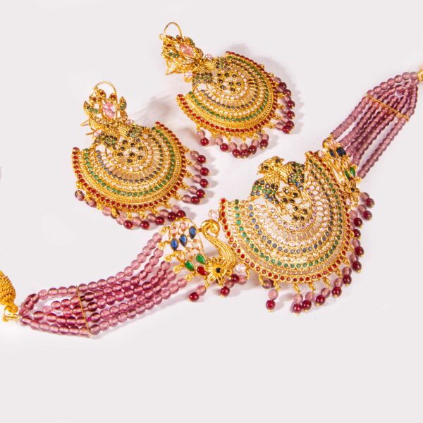 Lilac Peacock Choker Set - NSTR08 - Image 2