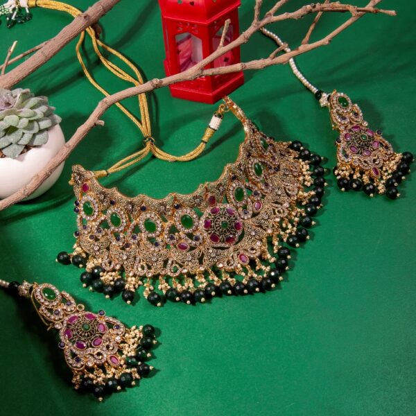 Royal Green Heavy Bridal Set - BR02 - Image 4