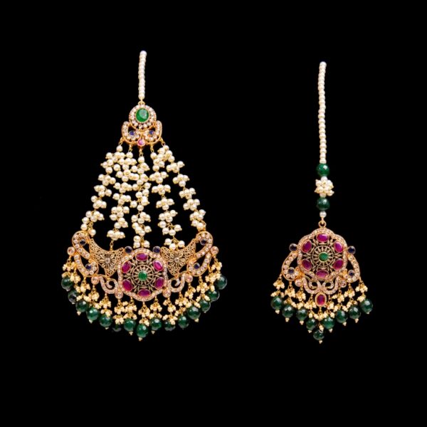 Royal Green Heavy Bridal Set - BR02 - Image 3