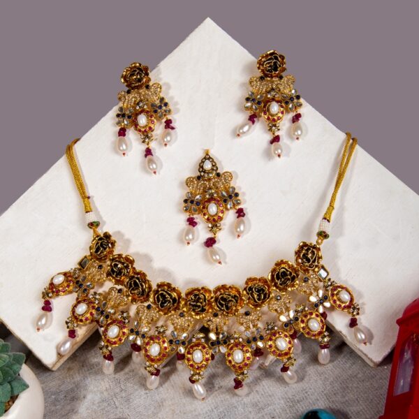Designer Pearl Bridal Set - BR04 - Image 3