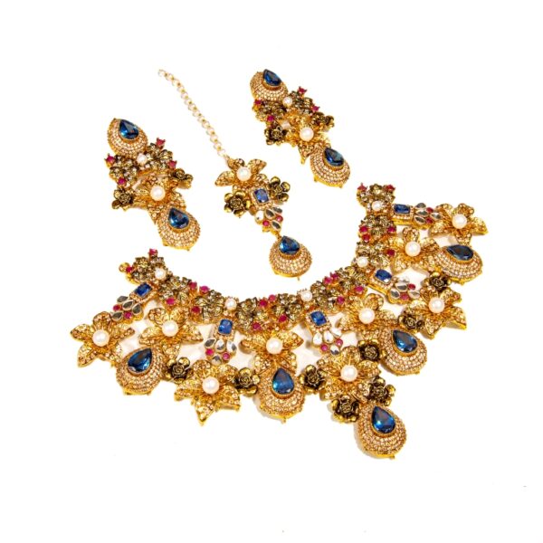 Royal Blue Heavy Bridal Set - BR06 - Image 2