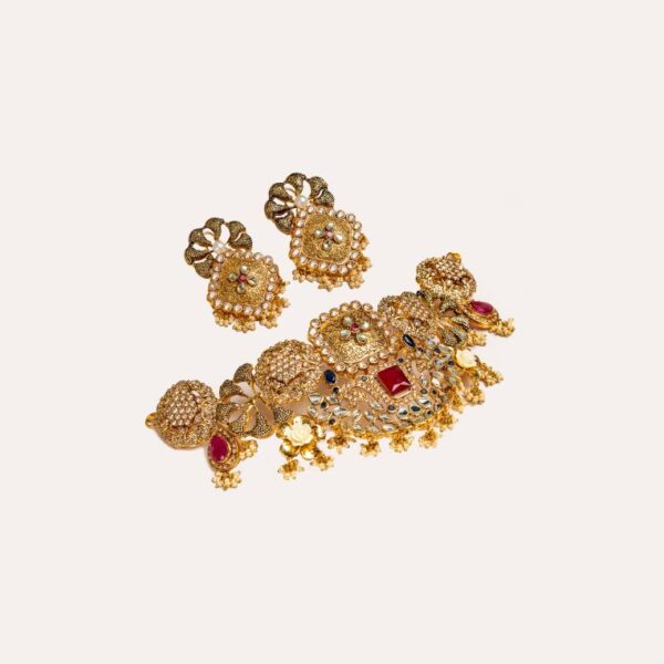 Heavy Gold Bridal Choker Set - FNNS02 - Image 3