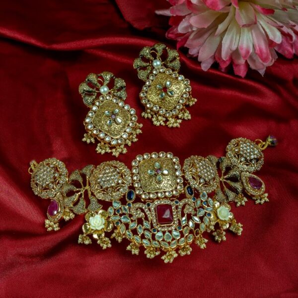 Heavy Gold Bridal Choker Set - FNNS02 - Image 2