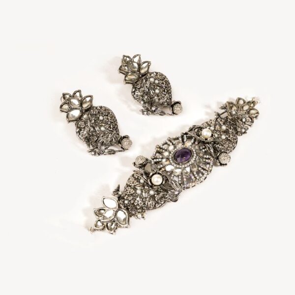 Artisan-Made Silver Choker Set - FNNS10 - Image 2