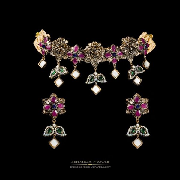 Delicate Flower Choker Set - FNNS08