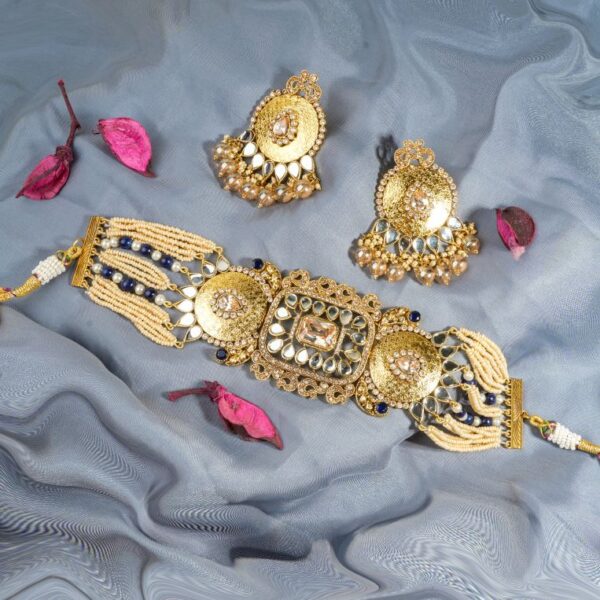 Elegant Wedding Kundan Set - FNNS06 - Image 3