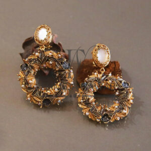 Stylish Vintage Bronze Holo Earrings- ER 136