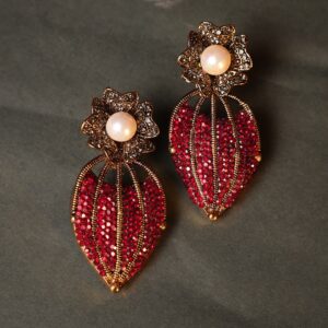 Crush Stones Cage Earrings